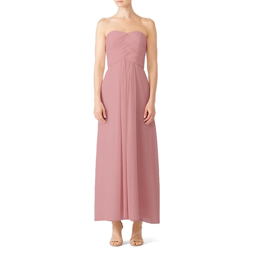 Monique Lhuillier Bridesmaid Jordan Cerise Pink Mauve Gown Size 6